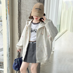 Girls' Spring and Autumn Jacket 2026 New Spring Stylish Top for Girls Zipper Sweatshirt for Older Girls Spring Clothing