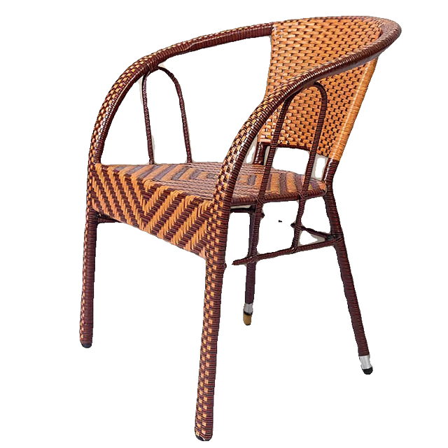 Rattan chair single simple rattan editing modern outdoor courtyard ...