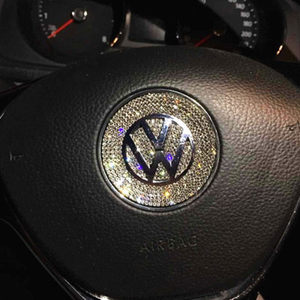 Applicable to the new Volkswagen steering wheel label diamond paste Polf Langyi CC Sagita Magotan modified decorative sticker rhinestone