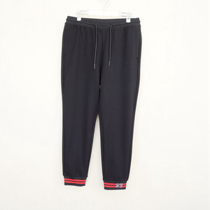 La Xia PT counter with cabinet genuine men's clothing autumn and winter high-end thick sports and casual nine-point guard pants 2A2627 black
