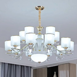 Nordic Chandelier Living Room Main Light Light Luxury Crystal Chandelier Simple and Elegant Home Hall Dining Room Bedroom French-Style Lighting Fixtures