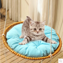 New Wicker Cat Hammock, Cat Climbing Frame, Cat House, Cat Tree, Cat Jumping Platform, Cat Scratching Post, Cat Bed, Hanging Basket, Special Price with Free Shipping