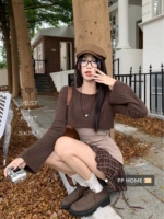 Pphome сладкая сладкая сладость ~ Ретро короткий вязаный свитер.