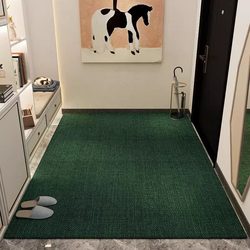 Floor Mat, Entrance Door Mat, Solid Color, High-End French-Style Living Room Carpet, Household Entrance Mat, Stain-Resistant, Cuttable, Non-Slip Foot Mat