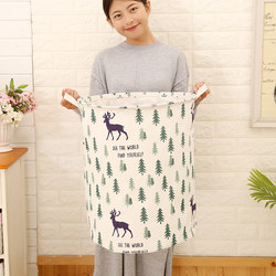 Cotton and Linen Extra-Large Dirty Clothes Basket, Toy Storage Bin, Dirty Clothes Hamper, Foldable Clothes Storage Basket, Waterproof Fabric Laundry Basket