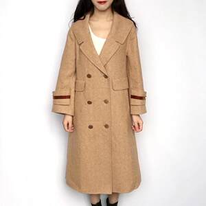 
La series authentic literary style spring, autumn and winter long 49% woolen coat double-sided woolen coat for women 81411161