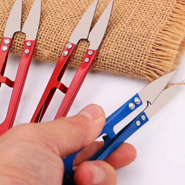(MINGYUAN) DIY 쥬얼리 액세서리 손으로 만든 U 자형 날카로운 가장자리 스레드 가정용 가위 다채로운 크로스 스티치 봄-