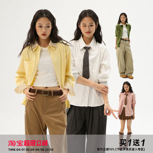 
M joint model Clamisgold anti-wrinkle right shoulder detachable collar fake two-piece long-sleeved shirt for women