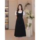 
Xia Dada big size women's clothing, small temperament design, long slim fit, spliced fake two-piece dress