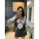 XINYI Spring Bow Striped Shirt Women's Slim and Versatile Shirt X625C00879
