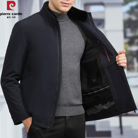 Pierre Cardin Men's Winter Parka - Rex Rabbit Fur Liner