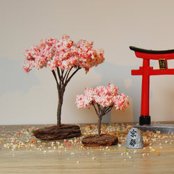 Sakura Ornaments, Cherry Blossom Tree Display Model, Japanese-Style Window Sill Arrangement, Japanese Restaurant Decoration, Micro Landscape