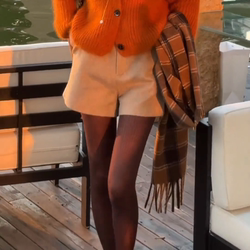 Relaxed high-end design woolen comfortable casual shorts