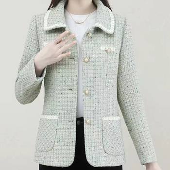 Spring new fashionable mother dress small fragrance jacket
