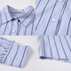 Chic striped shirt women's long-sleeved simple 2025 new spring and autumn Korean loose and fashionable French blue shirt