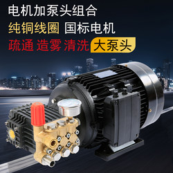 High-Pressure Cleaning Machine with National Standard Motor and Pump Head, Commercial Car Washing Machine 220V380V Spray Mist Booster Plunger Pump