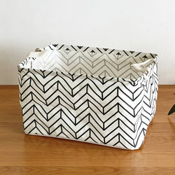 Fabric Cotton and Linen Dormitory Desktop Storage Box Foldable Waterproof Toy Storage Basket Organizer Box Miscellaneous Items Clothes Storage Basket