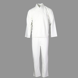 Hanfu Middle Suit And Trousers Men's Bottoming Pajamas White Suit Long-sleeved Cross-collar Hanfu Round-neck Robe Inner Pajamas