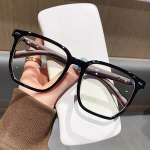 
Versatile ultra-light square frame myopia glasses for women, can be equipped with prescription, plain face, large frame to show face, small thick rim eye frame for students
