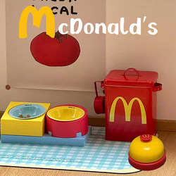 Mcdonald's Cat Food Bucket, Dog Food Bucket, Pet Food Storage Bucket, Placemat, Cat Bowl, Feed Bucket, Small Food Bowl, Storage Bucket