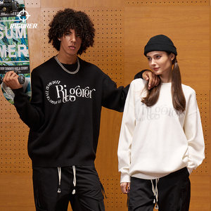 
The accurate trend sweater men's spring and autumn new casual retro loose round neck pullover couple sweater long sleeve