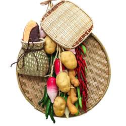 Simulated Corn, Chili, Garlic, Fake Vegetable Skewers Model Set, Farmhouse Decorations, Grains and Fruits Hanging Skewers