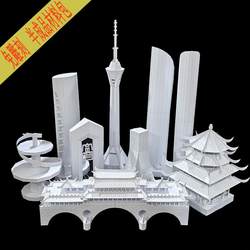 Chengdu landmark building model three-dimensional paper art handmade