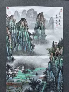 10％OFF】 山水画 桂林 霍娜作品 絵画 - powertee.com