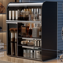 Cosmetics Storage Box, Desktop High-End Dressing Table, Skin Care Product Lipstick Storage Rack, Dust-Proof Acrylic Storage Box