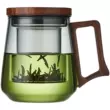 Cốc thủy tinh tách nước trà gia đình, văn phòng chịu nhiệt độ cao Cốc nước uống borosilicat cao có nắp, trà xanh, trà thơm, tách trà chén dĩa thủy tinh ấm chén thuỷ tinh 