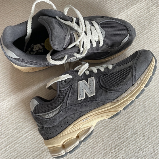 
New Balance 2002R fabric leather wear-resistant low top casual running shoes gray carbon M2002RHO