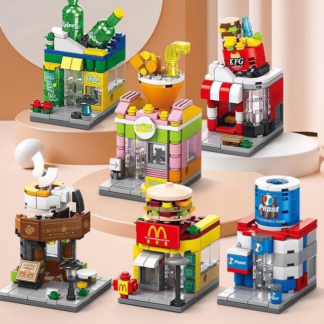 Compatible with LEGO Variety Street Scene Building Blocks Children's ...