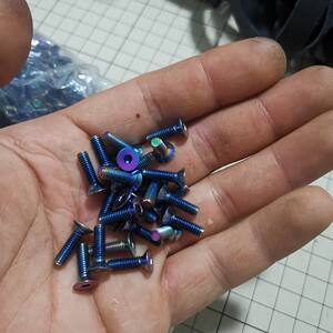 
Elastic titanium alloy screw colorful legend clip hexagonal screw slingshot flat clip screw water tiger clip