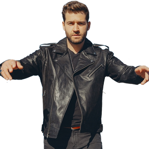 
Haining Spring and Autumn New Genuine Leather Jacket Men's American Street Motorcycle Genuine Leather Jacket Lapel Multi-Zip Men's Jacket