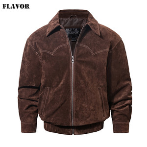 
2024 autumn new genuine leather leather jacket for men Haining leather jacket thin single American style retro casual leather jacket