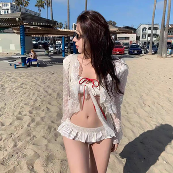 
2025 New Pure Desire Small Fresh Polka Dot Skirt Swimsuit