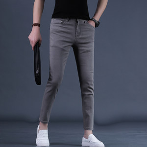 
Nine-point pants men's jeans men's summer trend slim fit small feet high-end casual 9-point new quality men's thin