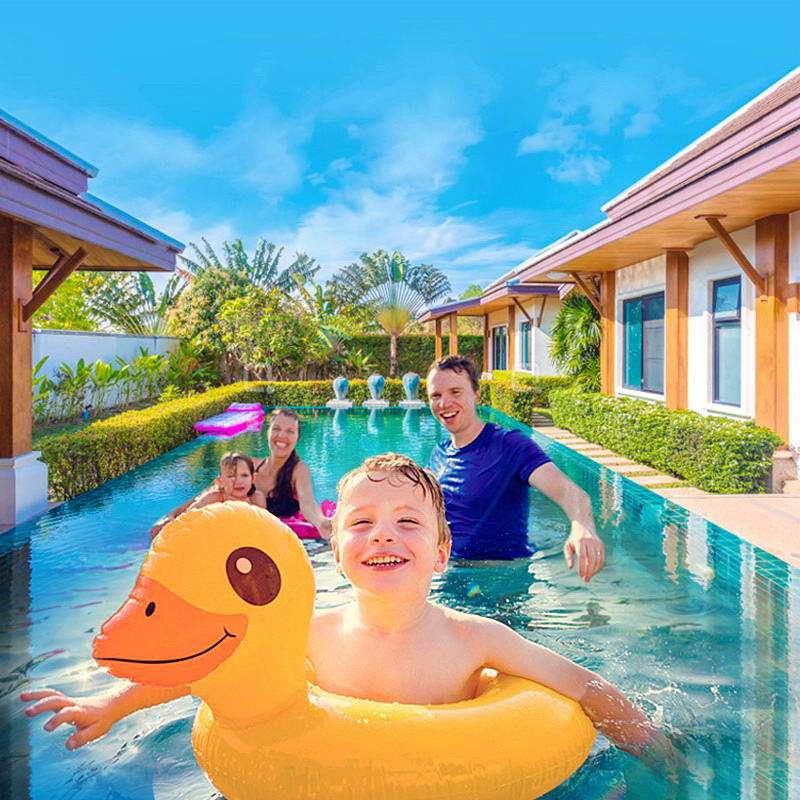 春节亲子家庭别墅 三亚旅游往返机票加酒店5天4晚自由行套餐旅拍