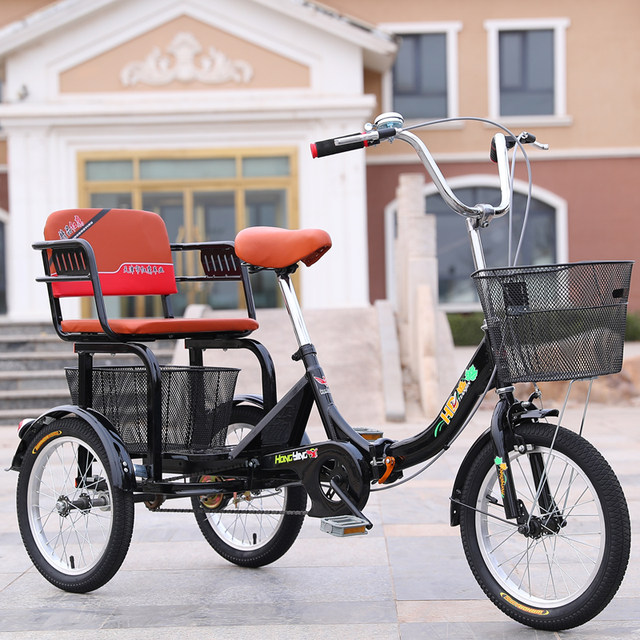 Double tricycle, adult and elderly bicycle, rickshaw, elderly scooter, pick-up and drop-off children, exercise bike