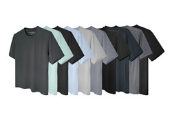 No Logo Sports Quick-Drying Breathable Moisture-Wicking Fast-Drying Elastic Sports Short-Sleeve Running Multi-Color Fitness Outdoor