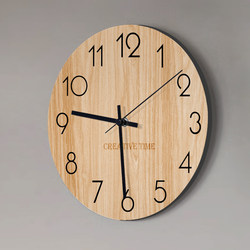 2023 New Model Punch-Free Clock Wall Clock Living Room Modern Simple Stylish Home Nordic Clock Wall-Mounted Quartz Clock