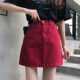 Denim short skirt for women 2025 summer Korean version high waist large size versatile slim small A-line hip skirt trendy