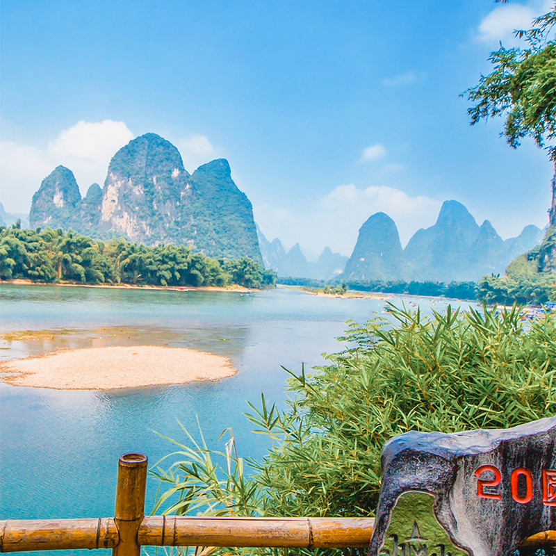 【一家一团】桂林阳朔一日游包车千里江山图兴坪20元遇龙河漂流