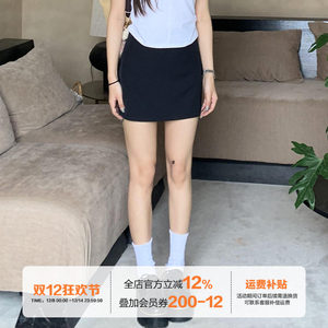 
Where is the orange tree American hot girl black suit skirt for women spring high waist hip A-line short skirt