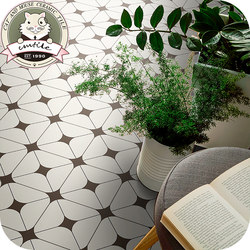 Coffee-Colored Retro Patterned Tiles 200X200 Bathroom Kitchen Floor Tiles Restaurant Homestay Non-Slip Wear-Resistant Ceramic Wall Tiles