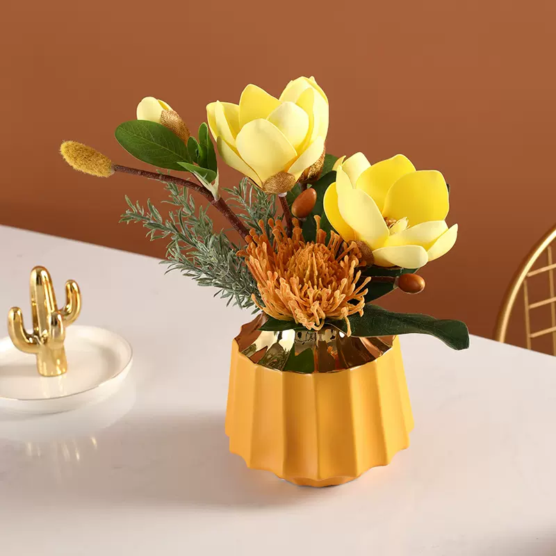 假花仿真花客廳擺設塑料花乾燥花花束餐桌茶幾裝飾花瓶輕