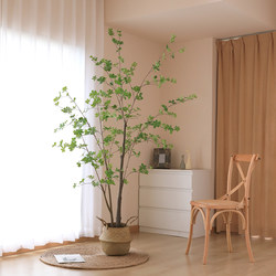 Nordic Artificial Green Plants Indoor Japanese Hanging Bell Tree Artificial Tree Horse Drunk Wood Living Room Floor-Standing Ornaments Decorative Potted Plants