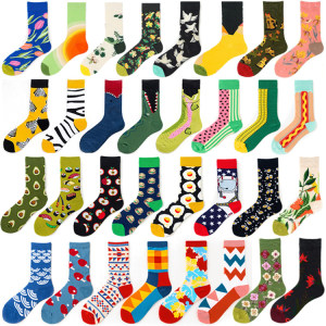 
French retro literary socks, art trend, creative European and American personalized oil painting socks, long tube socks for men and women, street socks
