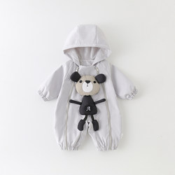 Spring Baby Clothes for Boys, Stylish Windbreaker Jacket for Young Infants, Early Spring Outfit for Going Out, Infant Romper