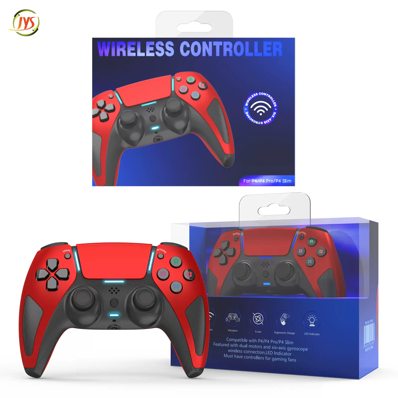 JYS PS4/PS4 PRO/PS4 Slim无线手柄带扬声器麦克风触摸屏六轴-Taobao 